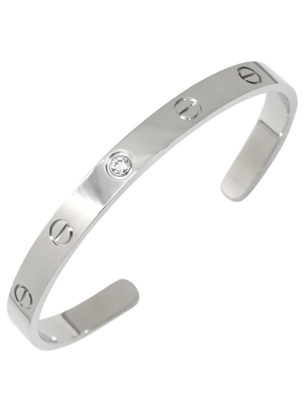 Cartier Bangle Love Bracelet Open Diamond White Gold 18 18k